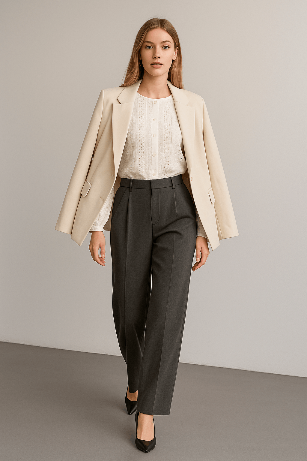 Double-Breasted Capsule Blazer – Off White