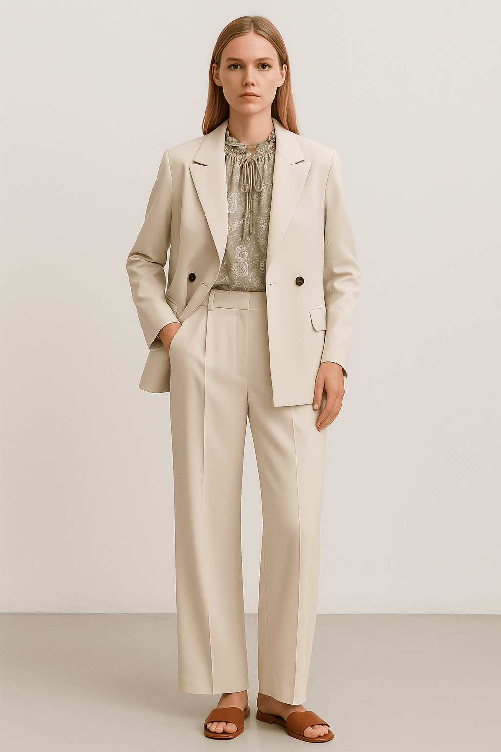 Double-Breasted Capsule Blazer – Off White