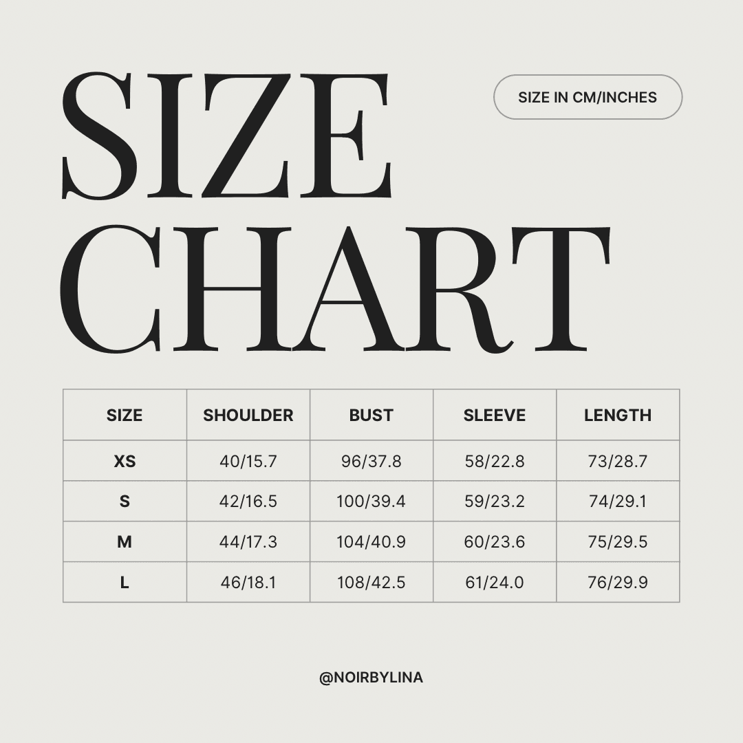 size guide for the Double Breasted Capsule Blazer in Khaki Green