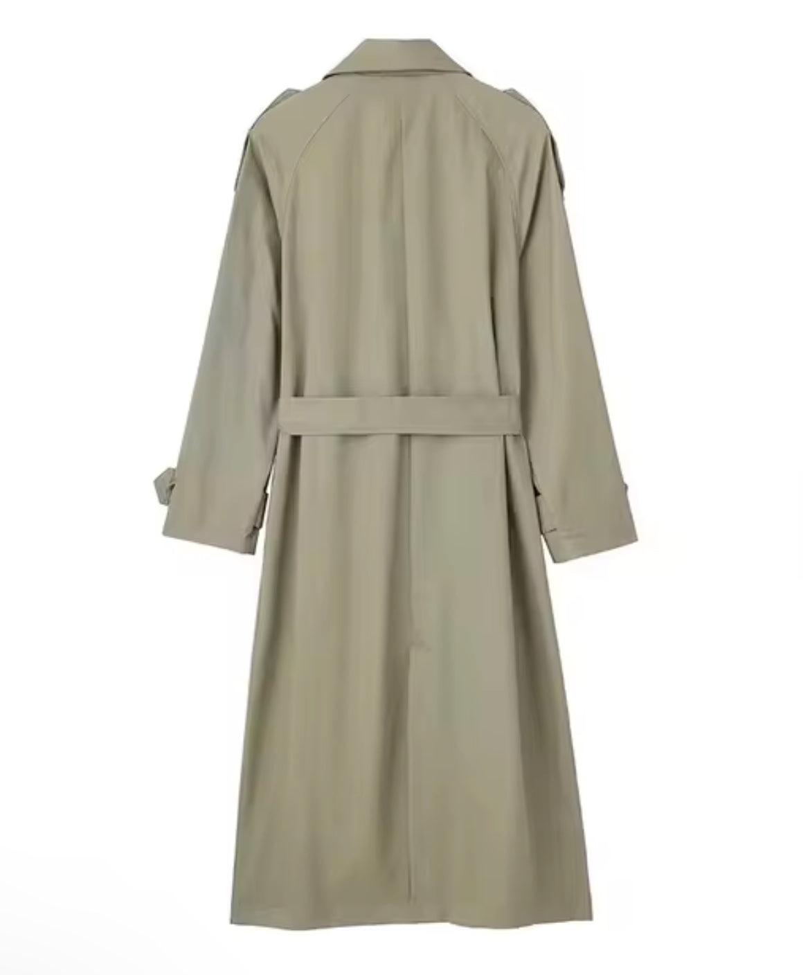 Timeless Longline Trench Coat – Green