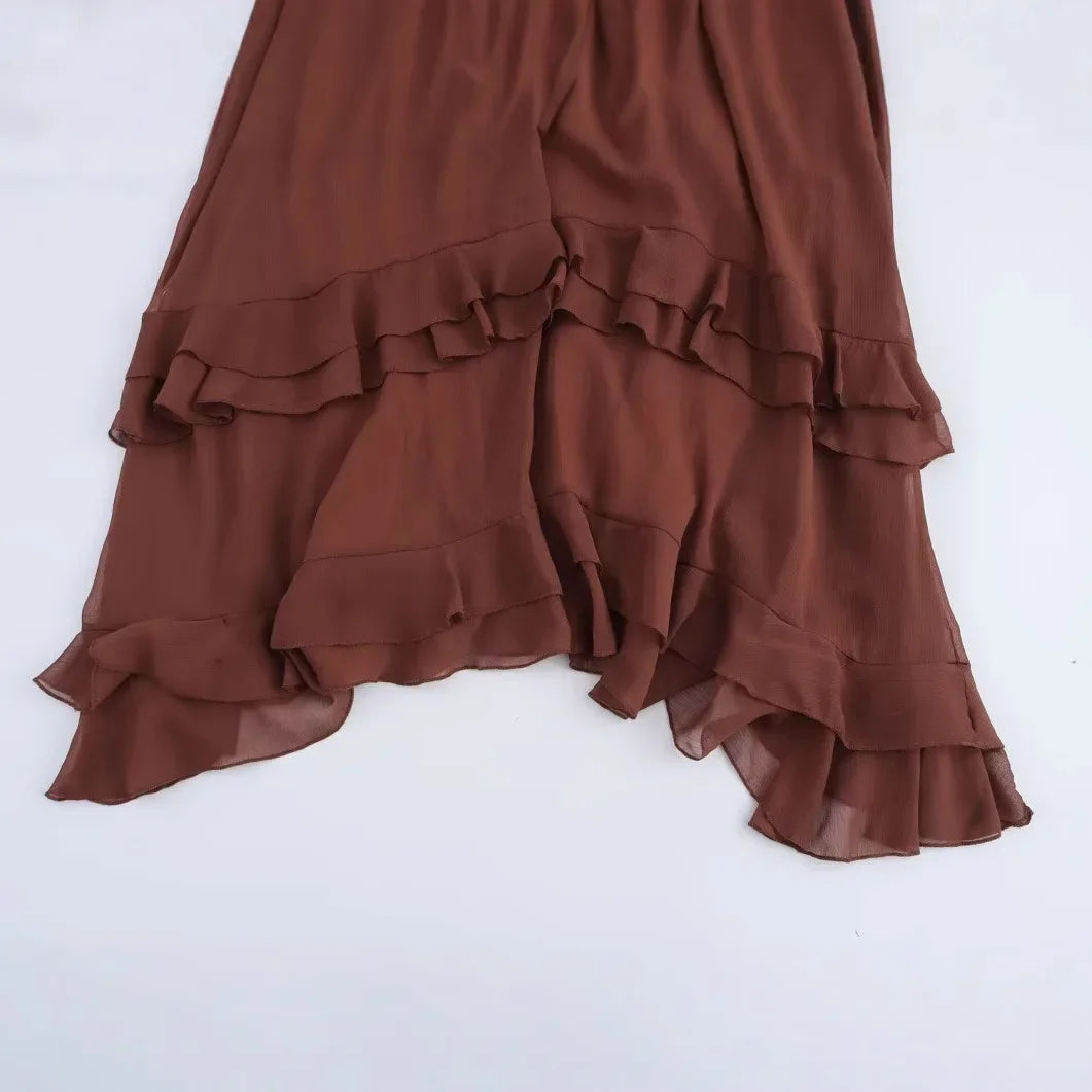 Ruffle detail of the sienna dress