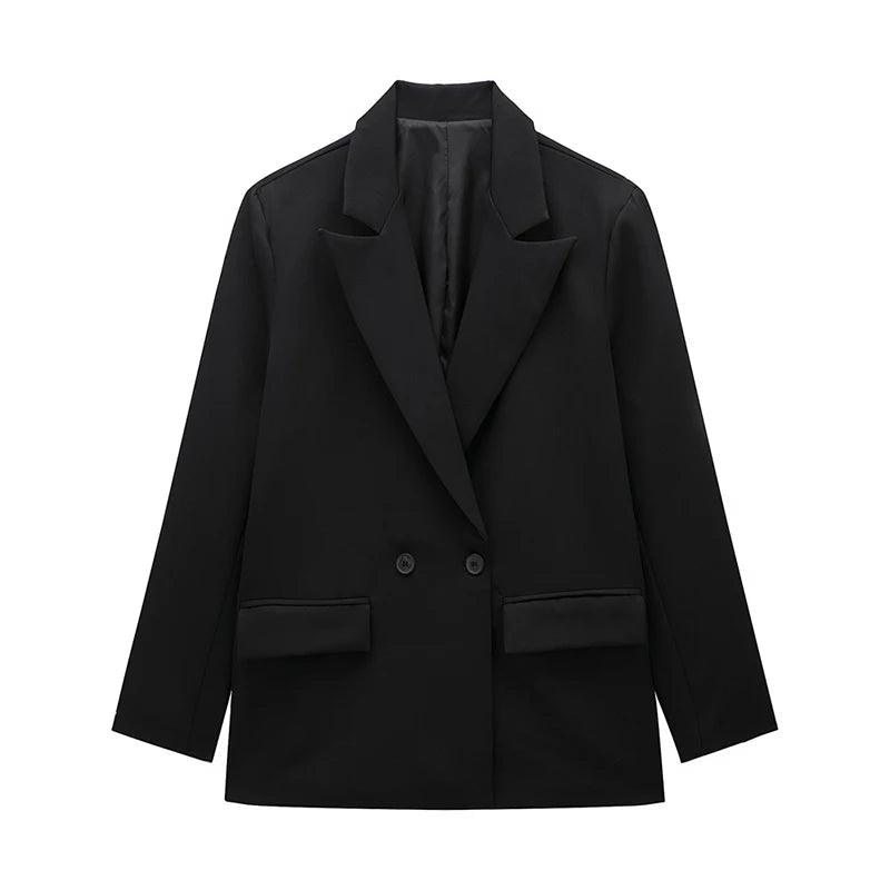 Double Breasted Capsule Blazer - Black
