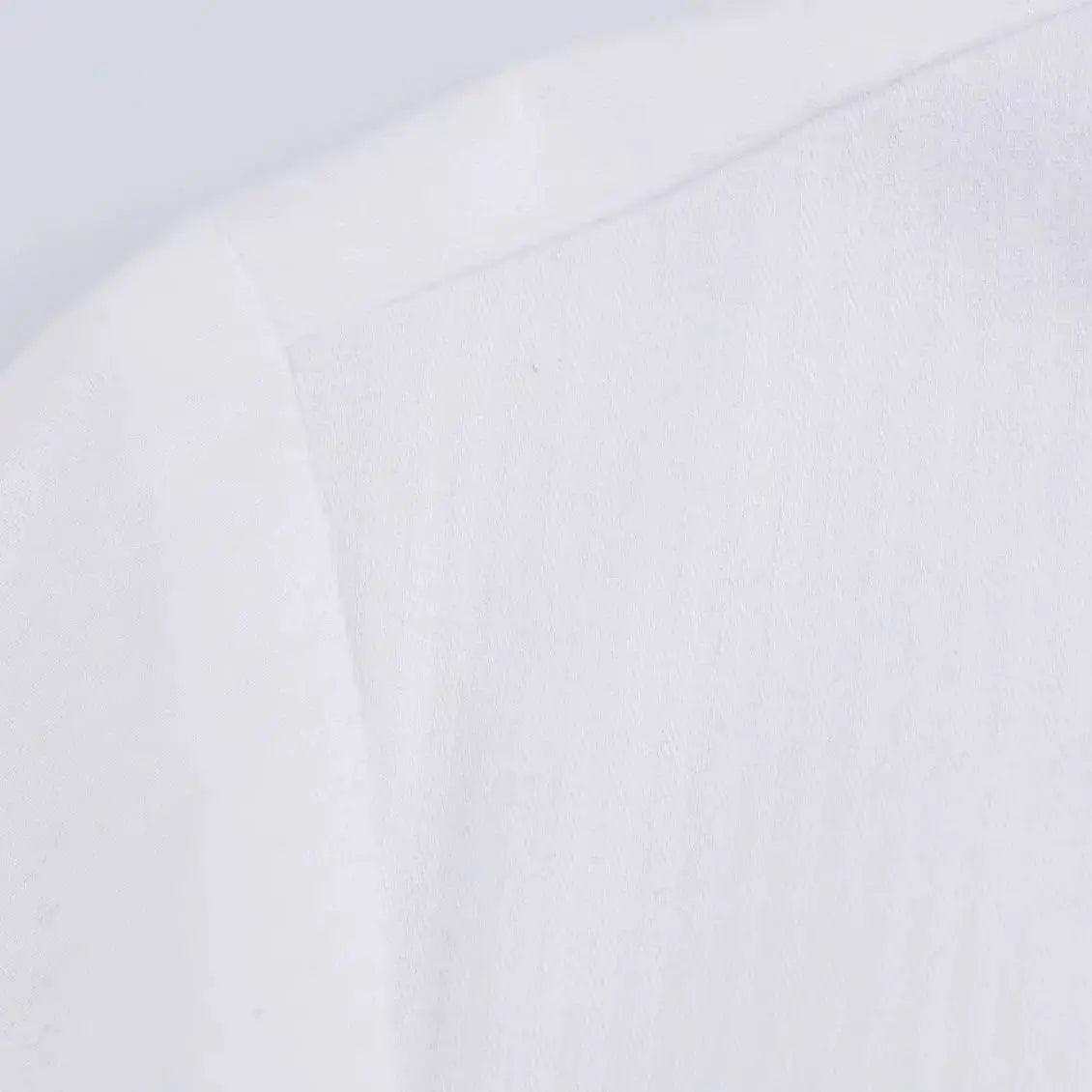 Lace Trim Lantern Blouse - White
