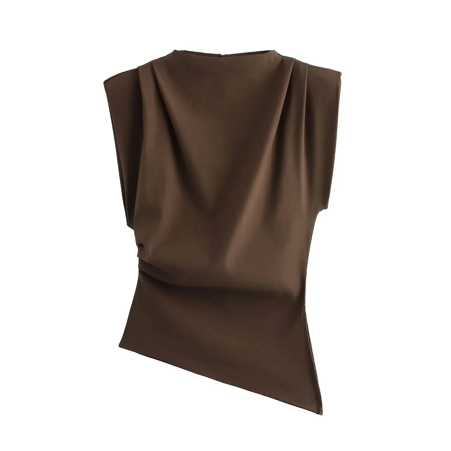 Mink sleeveless top on a white background