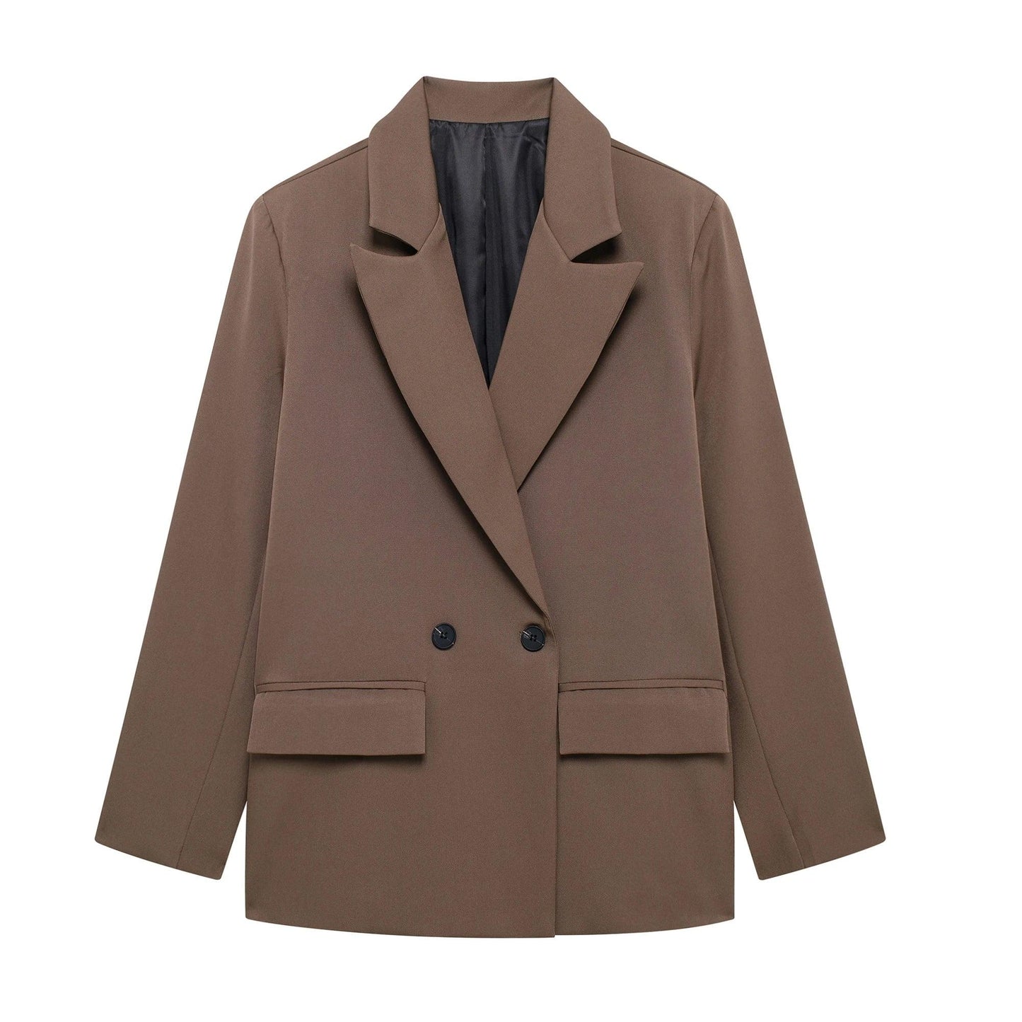 Double Breasted Capsule Blazer - Brown