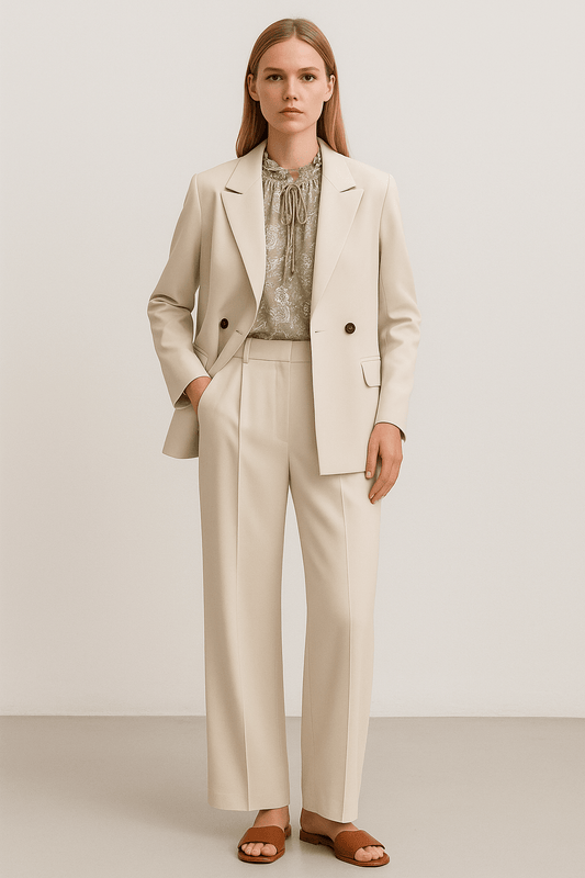 Double-Breasted Capsule Blazer – Off White