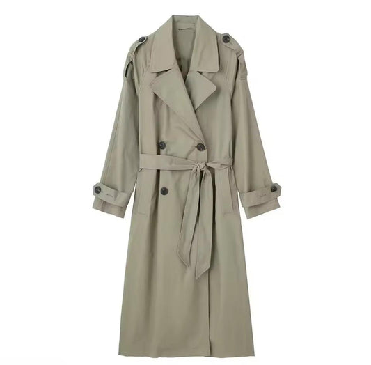Timeless Longline Trench Coat – Green