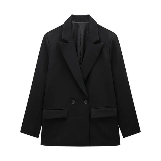 Double Breasted Capsule Blazer - Black